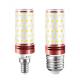 E14 LED Corn Bulb Light Tricolor Dimming 12W / 16W Chandelier Candle Light Bulbs