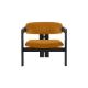 Wood Frame Orange Velvet Dining Chairs For Bedroom Study Room