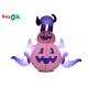 OEM Inflatable Holiday Decorations Halloween Decor Airblown Pumpkin Black Cat With White Ghost