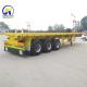 3 Axles 40 FT Flatbed Semi Trailer Container Chassis with Techinical Spare Parts Support
