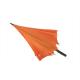 Conventional Orange Windproof Patio Umbrella With 190T Pongee Fabric Plastic Tips