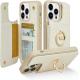 iPhone 13Pro Max 6.7 -, wallet case with card holder, leather protective case with ring holder,