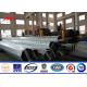 Electrical Steel Tubular Transmission Line Pole With Power Equipment