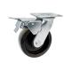 6 Heavy Duty Casters For Industrial Black Glass Nylon Wheel Dual Brake Top Plate Trolley Wheels