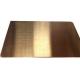 Hairline finish Rose Gold colored stainless steel sheet 1219*2438mm with PVC coating