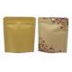 Bottom Gusset Kraft Paper Pouch Food Grade Waterproof Heat Sealing Stand Up