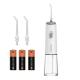 Three Dry Batteries Rechargeable Dental Water Flosser With Tongue Scraper