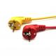 Y Split 16A 250V Current Rating AC Power Extension Cord in Red/Yellow/Customized for Customized Requirements