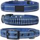 Padded Reflective Soft Nylon Dog Collar With Adjustable Stainless Steel Hardware