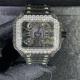 Luxury Brand Iced Out Moissanite Watch Round Brilliant Cut Skeleton Diamond Watch