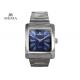 Classic Square Blue Face Watch , Mens Designer Square Face Watches Good Gloss