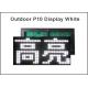 P10 singleocolor led display module Led sign modules For Advertising LED Display Board 5V LED display screen white color