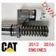 Diesel Fuel Injector 3861754 10R1303 20R1266 1724676 2290201 2501302 Reman Injector FOR CATERPILLAR 3512  3516 ENGINES