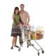 Metal Supermarket Shopping Trolley , Grocery Shopping Trolleys Zinc Plated Surface