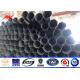 Multi Side 7m Steel Tubular Electrical Power Pole Low Voltage With Cross Arms
