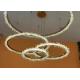 Modern Style Hanging Lighting Luxury Circle Rings Pendant Light Ceiling LED Crystal Chandelier