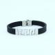 Factory Direct Stainless Steel High Quality Silicone Bracelet Bangle LBI68