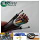 ECHU Flexible traveling Cable Pendant Cable RVV(1G)/RVV(2G) with black color with steel supporting