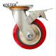 400kg Heavy Duty Red PU Caster Wheel for Easy Maneuvering and Durable Construction