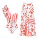 Summer Bikini Set Padded Cups Three Piece Swimwear In Trendy Styles