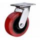 4x2, 5x2,6x2 8x2 Red Polyurethane Swivel Heavy Duty  Caster China factory rotatig castor wheel manufacturer and exporter
