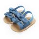 Low MOQ Cotton fabric Bowknot Slipper Newborn baby sandals