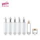 70ml 100ml Clear Frost Glass Body Lotion Bottle / Gold Collar Pump Spray Cosmetic Packaging Set