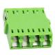 Green Lc Fiber Adapter Internal Shutter PEI / PC Housing Zirconia Ceramic Sleeve