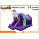 Pink / White Or Blue Commercial Bouncy Castles With Slide / Unicorn Bounce House