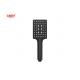 ABS plastic 3 function handshower hand shower for shower column matt black bathroom silicon nozzle square easy clean OEM