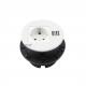 3.54 Inch Cut - Out Hole Desktop Socket With 2 USB Charge 1 AC For Office Home School Hotel White