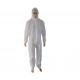 White Anti-bacterial Protective Safety 25GSM Disposable Body Suit