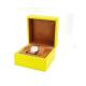 High Glossy Yellow Jewelry Wooden Box With Small Pillow Glossy Painting
