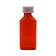 100ML PET Amber/Orange Maple Cough Syrup Oral Liquid Bottle with CRC Cap and Heat Seal