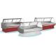Open Front Deli Display Refrigerator Red Light For Butcher