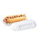 Disposable Package for 6'' Food White Fluted Sandwiches Hamburgers and More in