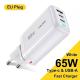 65W USB Type C GAN Wall Charger EU Plug for Fast Charging Laptops and Phones Portable