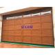 Aluminum Panel Garage Doors With Electric Motor And Wood Color