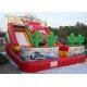 Cartoon Car Decoration Inflatable Dry Slide Kids Outdoor Backyard Slide By Plato PVC