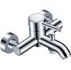 Modern Chrome Low Pressure Bathroom Sink Mixer Taps With Two Hole