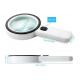 10X High Handheld  Magnifying Glass with LED and UV Light,Illuminated Magnifier for Reading,Inspection,Exploring,Hobbies