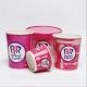 Food grade recycled disposable custom printed yogurt packaging ice cream paper cups with lid