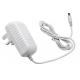 White 12 Volt Power Adapter With ABS Plastic Materials , Single Output Type