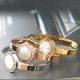 Stainless Steel Bracelet with White Shell, Diamond Cuff Bangle, Silver , gold