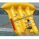 3m Width Yellow Inflatable Banana Boat  , Inflatable Flyfish For Adults
