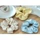 Korea shaggy clouds satin curly hair scrunchie Ins girls kids flower floral hair rope Macaron color head bands