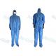 Blue SP Paint Disposable Hooded Coveralls ETO Sterilization