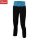 Fitness Gym Slim Hollow Out Mesh Panel Cropped Leggings Track Pants