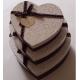 Heart Shape Recycled Gift Paper Box Packaging , Brown Cream Paper Box Customized Size