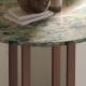 Rose Gold Metal And Marble Side Table Matt For Hotel Living Room